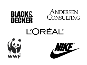thiết kế logo đen trắng